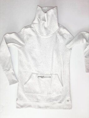 Fabletics High Neck Cowl Pullover Sweatshirt - M - Light Tan Heather